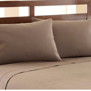 Amrapur King Size 4 Piece Sheet Set Khaki 11200SDF-KHK-KG